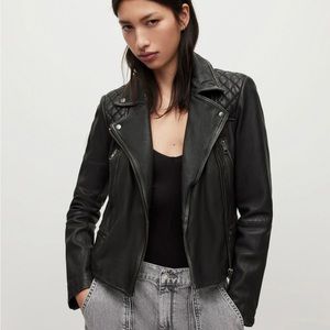 All Saints Leather Cargo Jacket